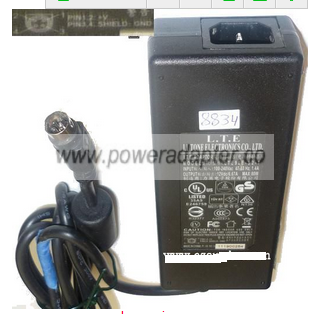 L.T.E LTE90E-S2-1 AC ADAPTER 12VDC 6.67A 80W USED 4PIN DIN 10mm L.T.E LTE90E-S2-1 AC ADAPTER 12VDC 6.67A 80W USED 4PIN DIN 10mm